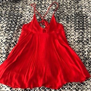 Coral/Red sun dress